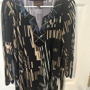 Dress shirt with beaded detail